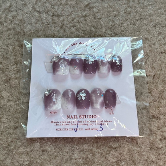 Other - Purple Press-on Nails NWT SIZE M